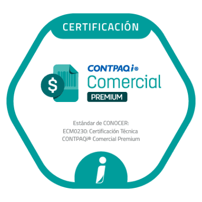 Certificación CONTPAQi — credencial 12 de 13